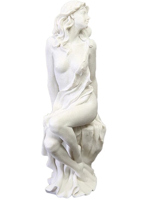 Statue Decoration Interieur Blanche, Sculpture en Resine Femme